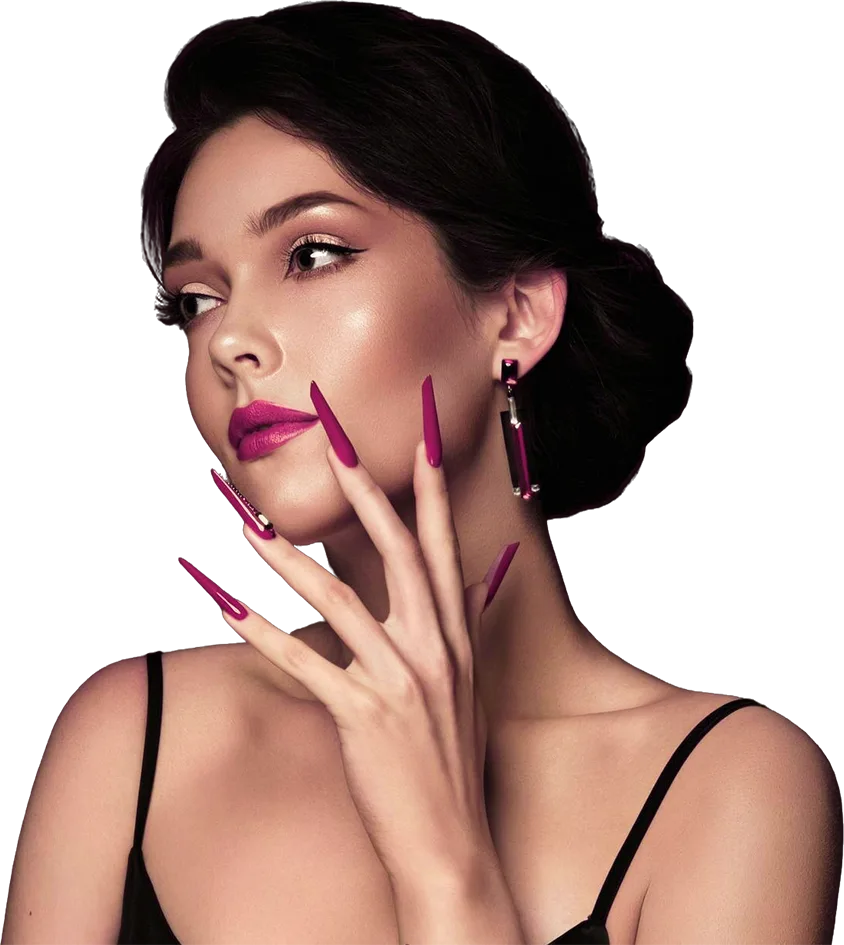 T&T Nails beautiful black hair model